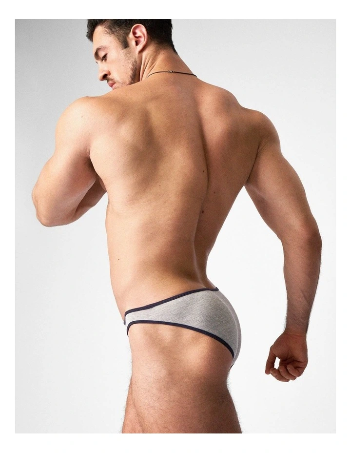 Flaunt Bikini Brief in Grey Marle image 3