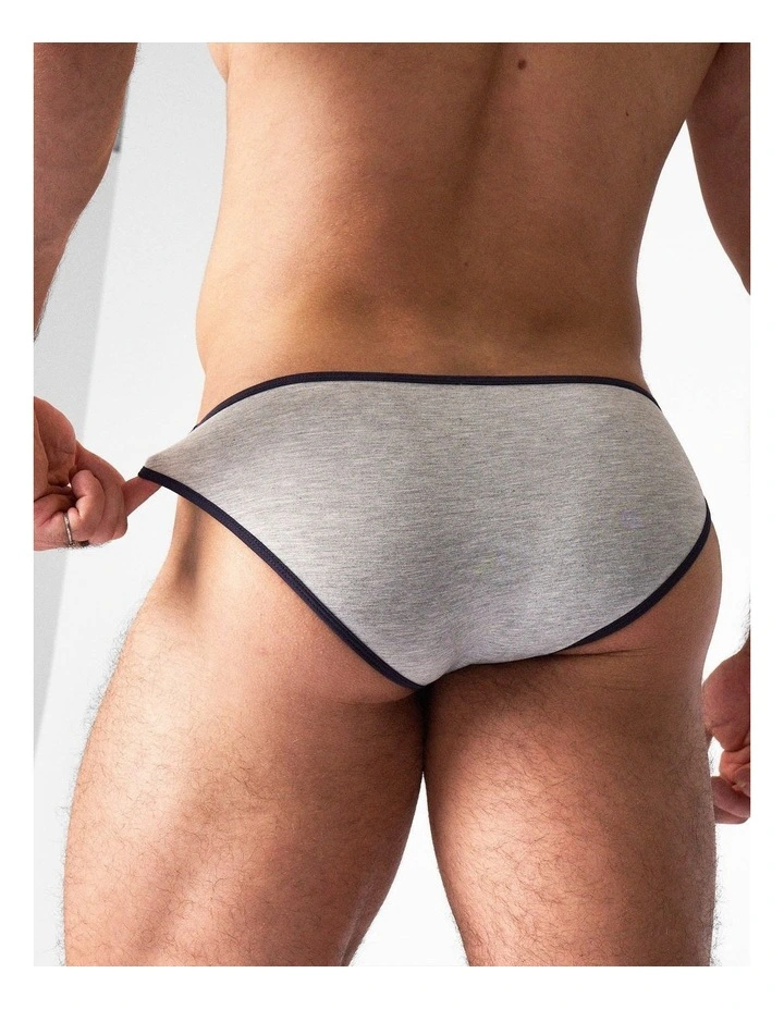 Flaunt Bikini Brief in Grey Marle image 4