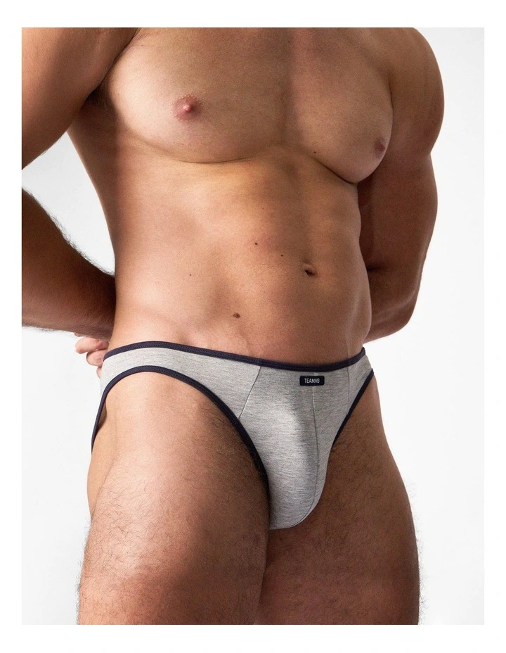 Flaunt Bikini Brief in Grey Marle image 5