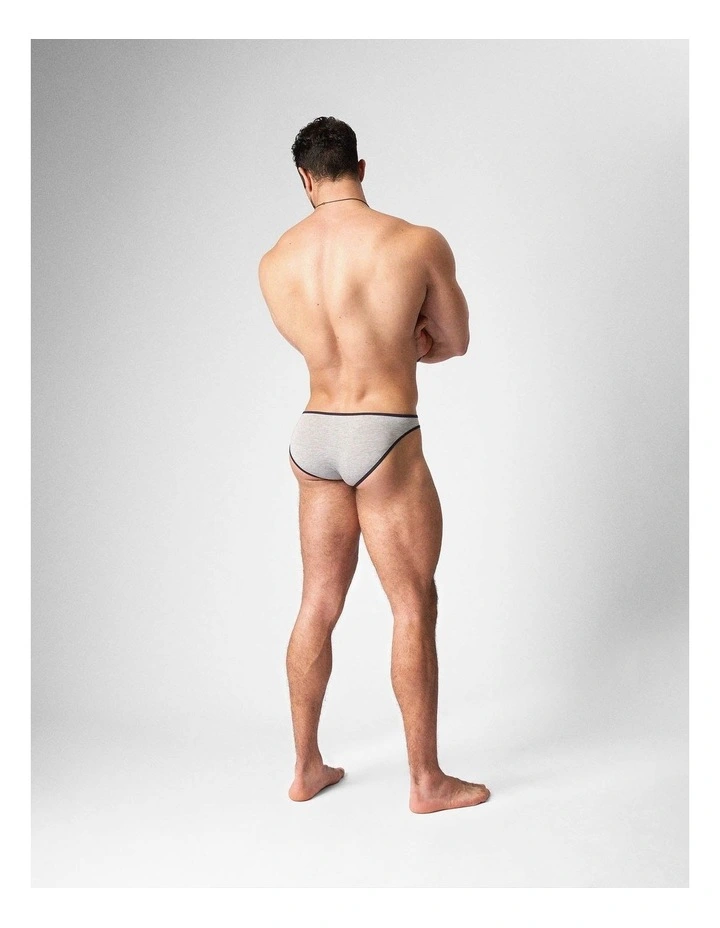 Flaunt Bikini Brief in Grey Marle image 6