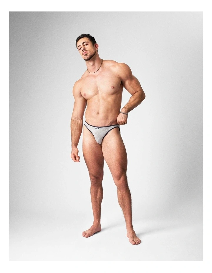 Flaunt Bikini Brief in Grey Marle image 7
