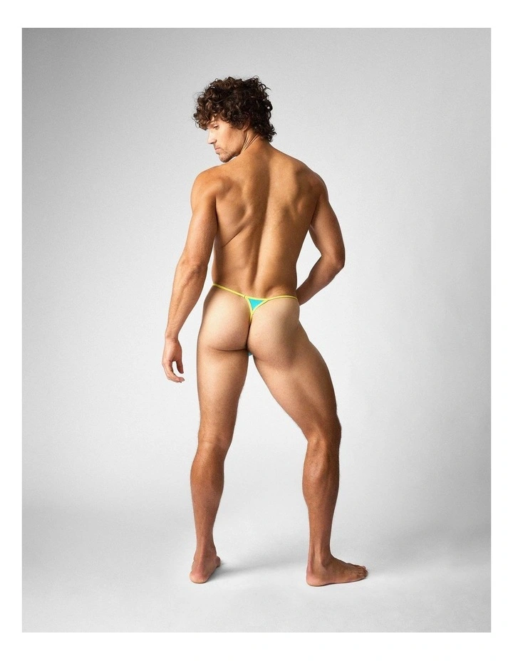 Flaunt Micro Thong in Aqua image 4