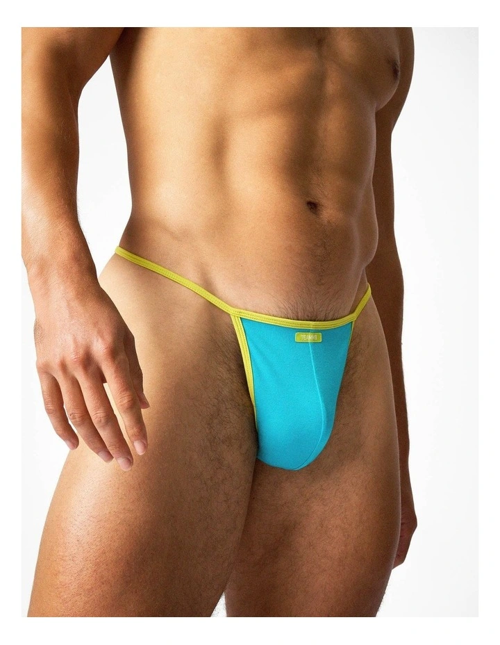 Flaunt Micro Thong in Aqua image 5