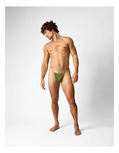 Flaunt Micro Thong in Eucalyptus