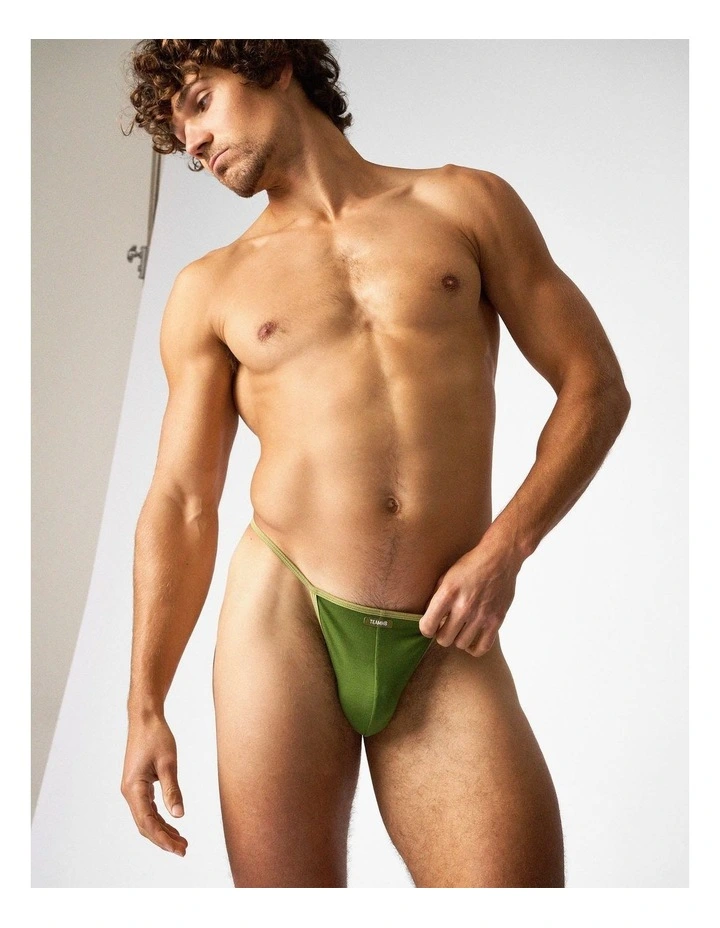 Flaunt Micro Thong in Eucalyptus image 4