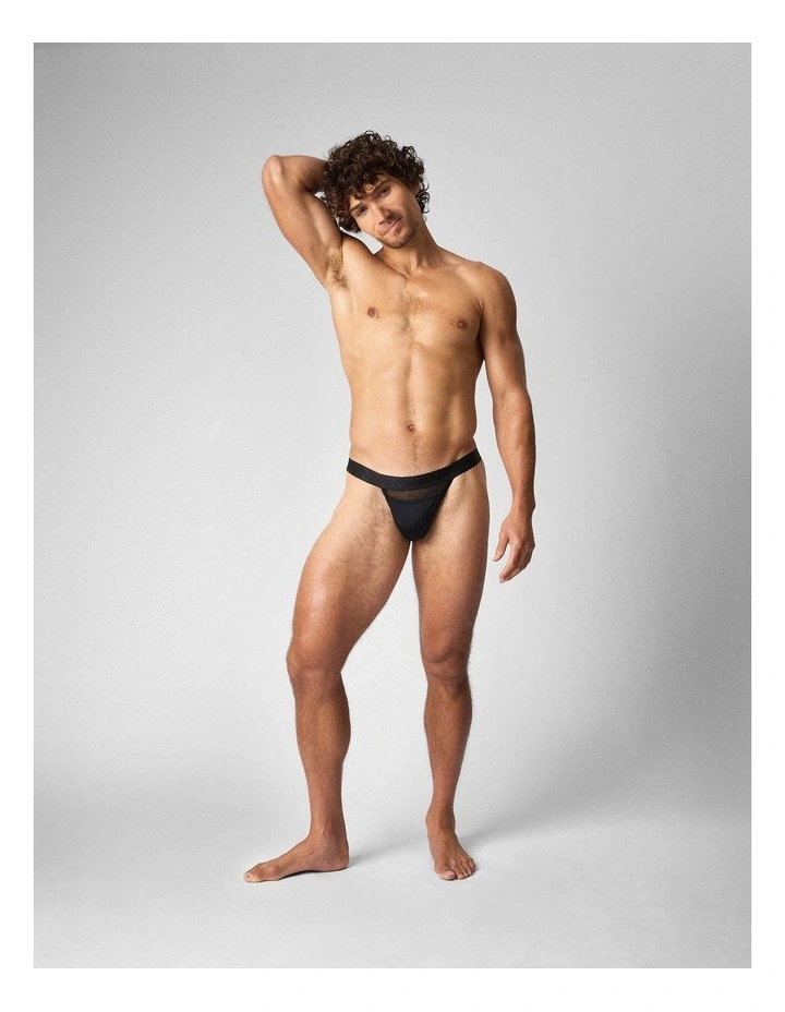 Score Sheer Sports Brief in Onyx image 2