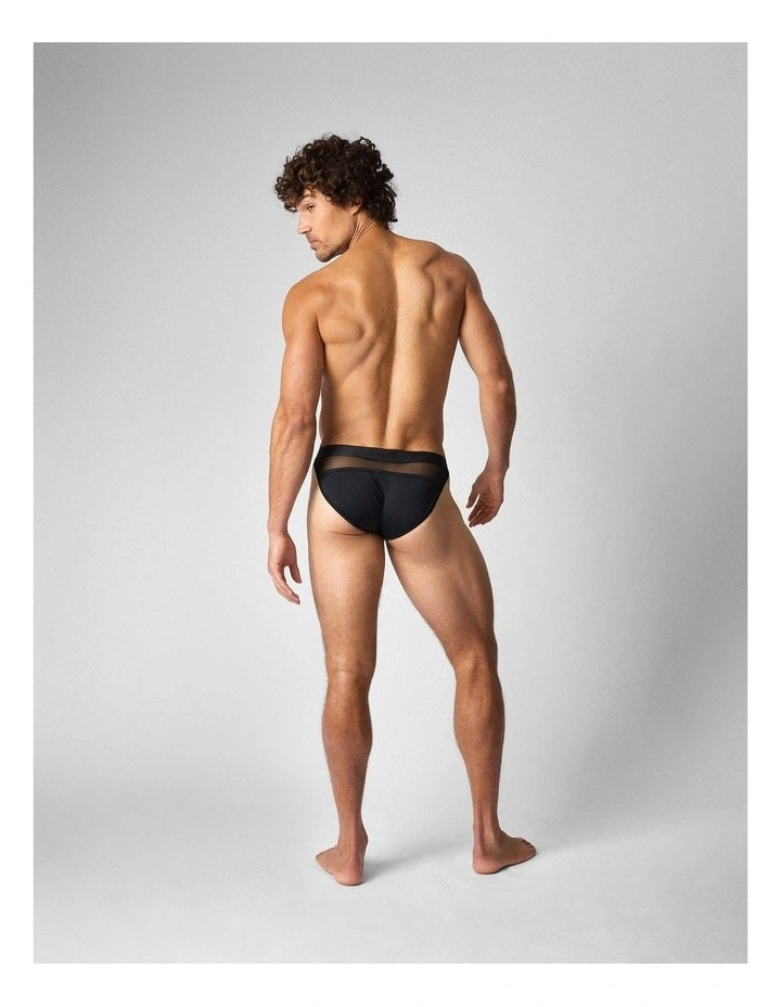 Score Sheer Sports Brief in Onyx image 3