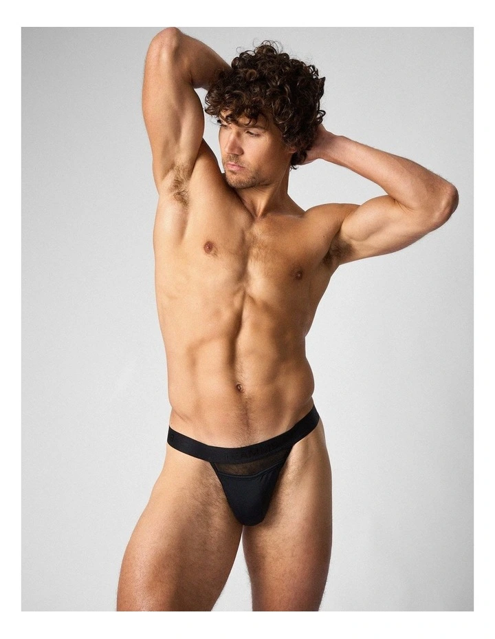 Score Sheer Sports Brief in Onyx image 4