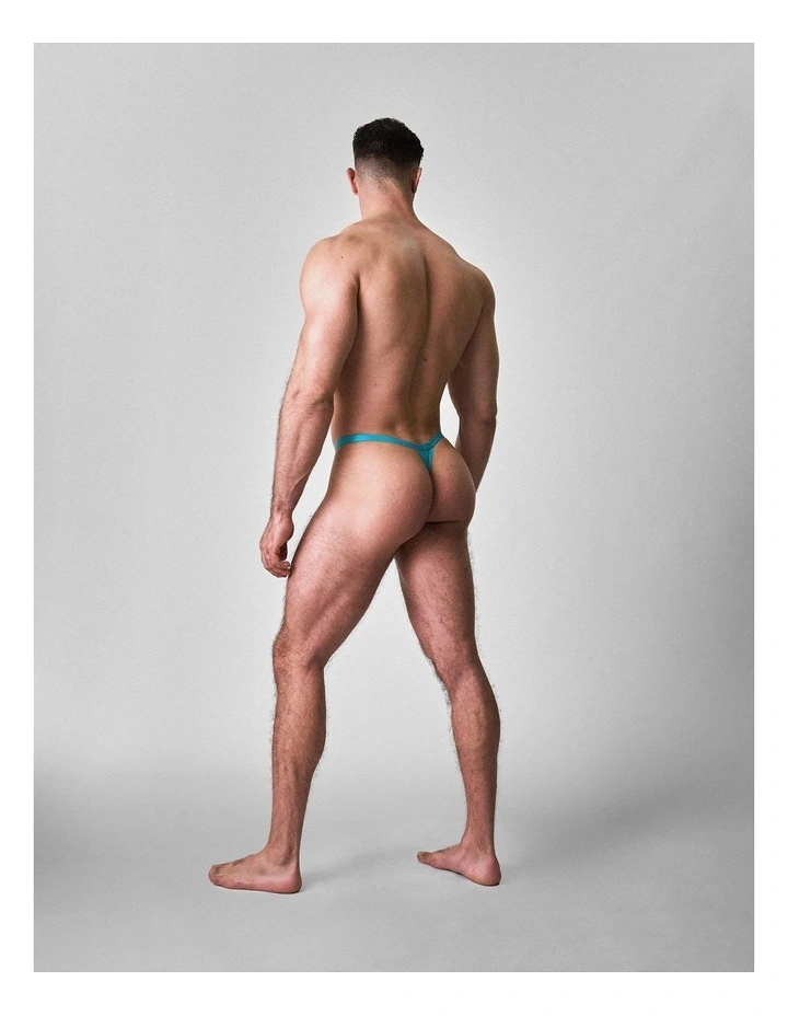 You Bamboo Micro Thong in Teal image 2
