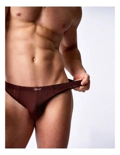 Romeo Sheer Thong in Mahogany