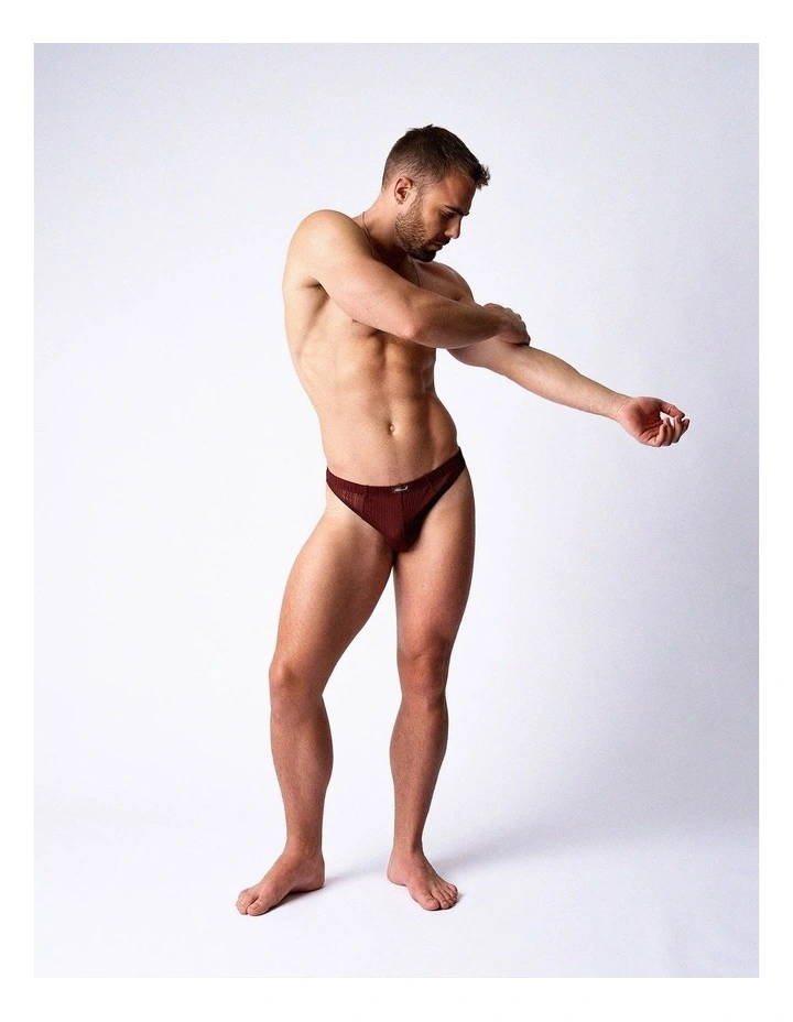 Romeo Sheer Thong in Mahogany image 2