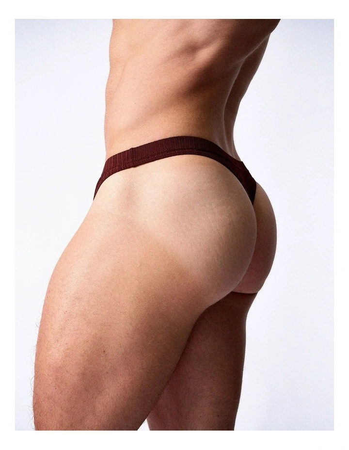 Romeo Sheer Thong in Mahogany image 6