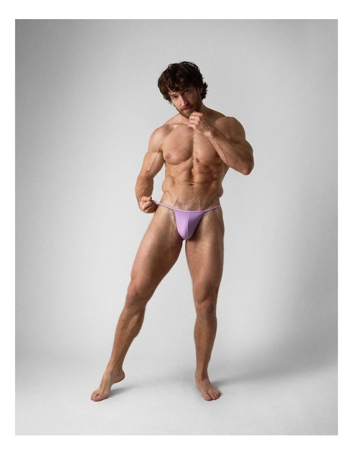 Glide Micro Thong in Lilac image 1