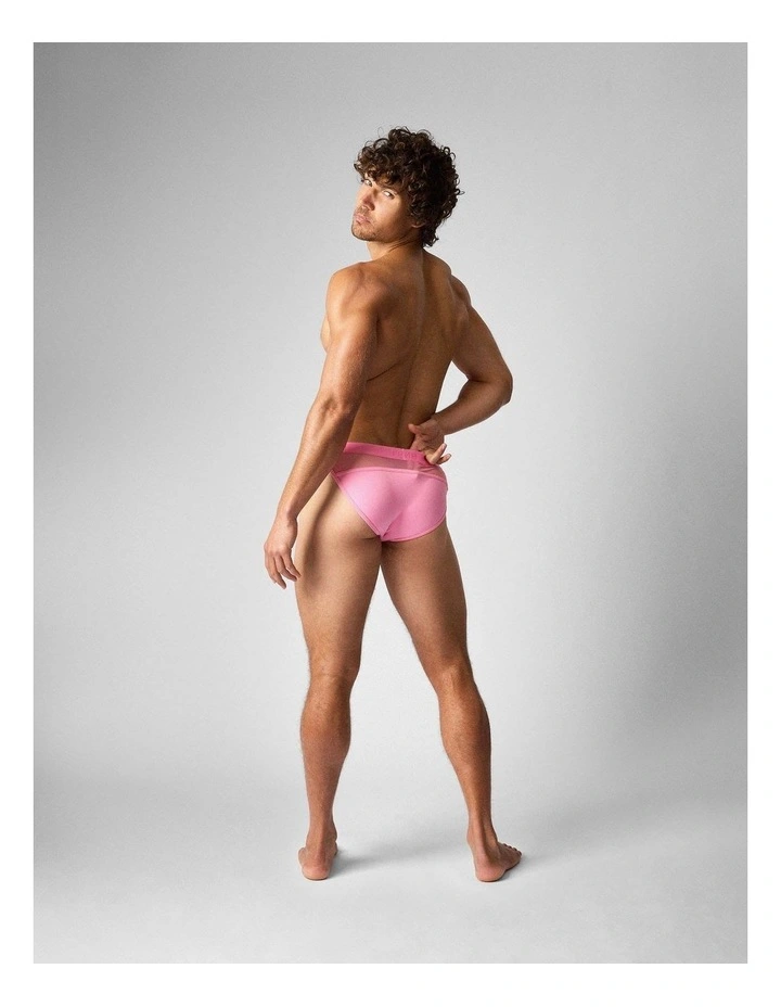 Score Sheer Sports Brief in Blush image 1