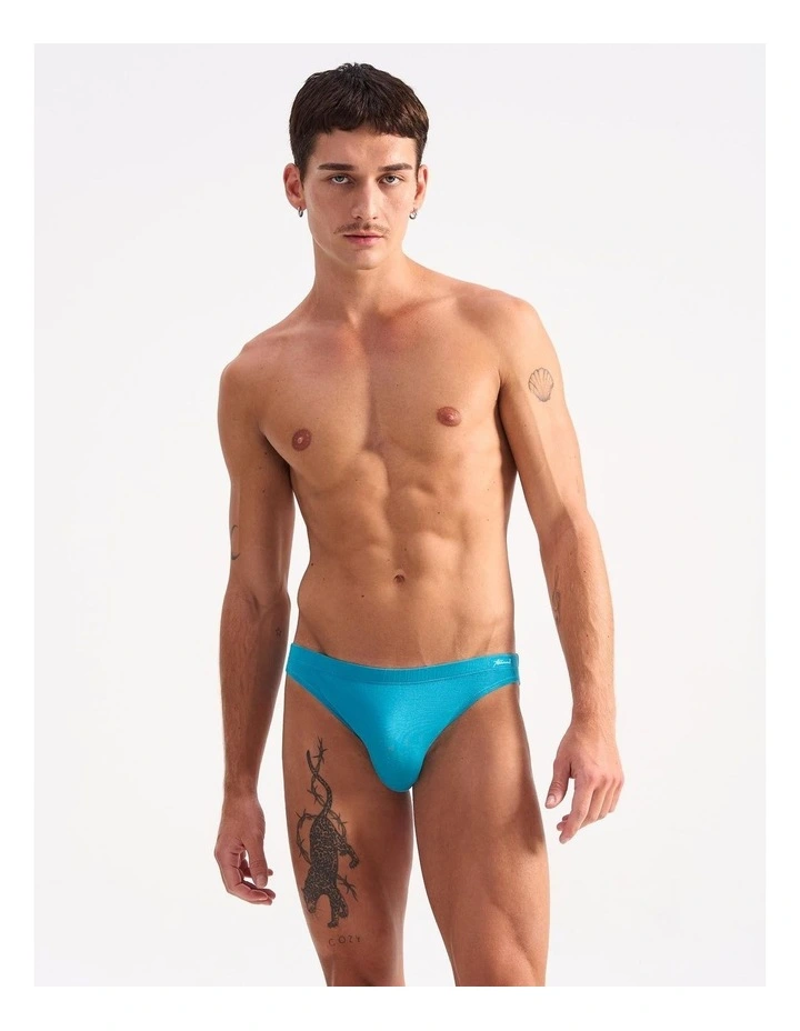 Body Bamboo Bikini Brief in Cerulean image 1