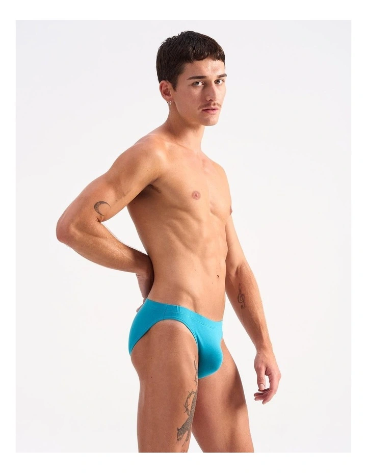Body Bamboo Bikini Brief in Cerulean image 2