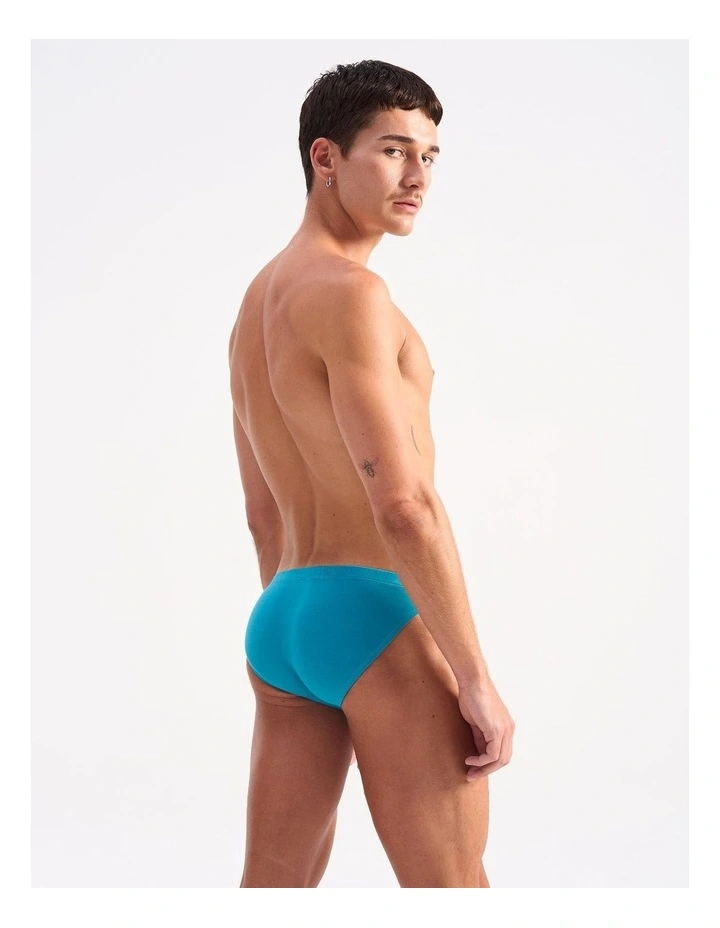 Body Bamboo Bikini Brief in Cerulean image 3