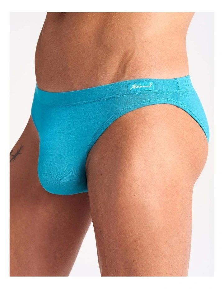 Body Bamboo Bikini Brief in Cerulean image 4