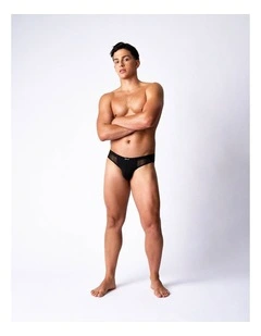 Romeo Sheer Bikini Brief in Noir