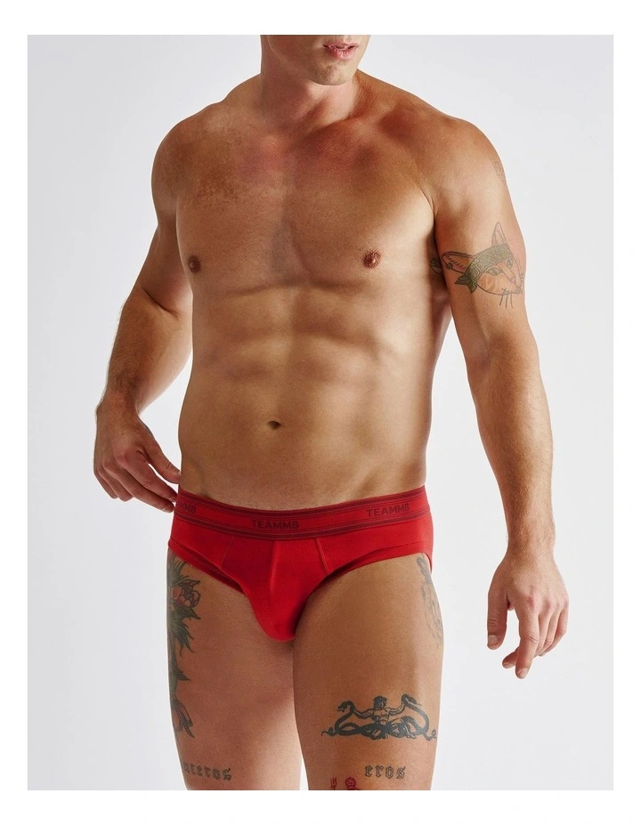 Cotton Classic Brief in Crimson image 3