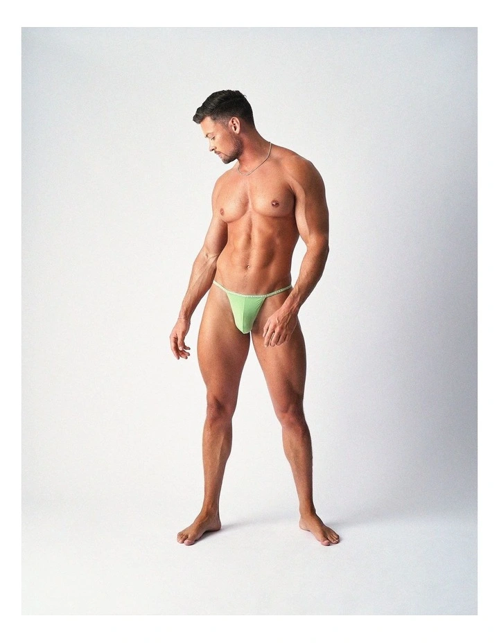Glide Micro Thong in Matcha image 1