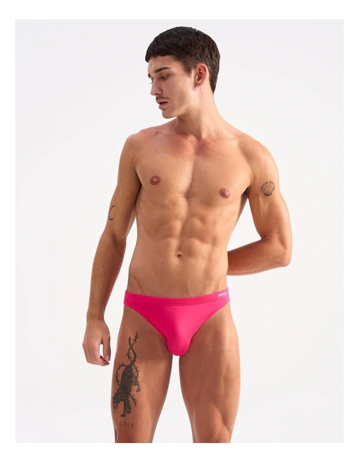 Body Bamboo Bikini Brief in Fuchsia image 1