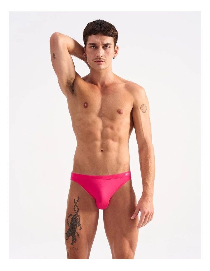 Body Bamboo Bikini Brief in Fuchsia image 5