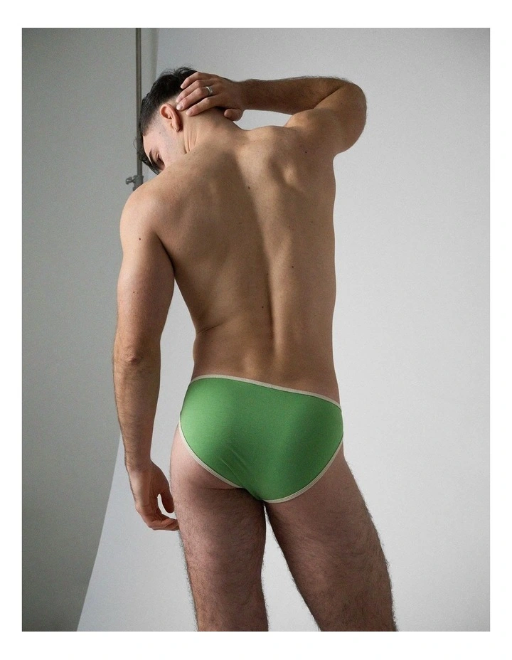 Flaunt Bikini Brief in Matcha image 3