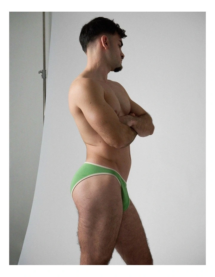 Flaunt Bikini Brief in Matcha image 4