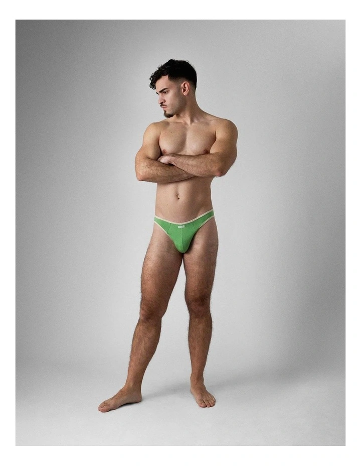 Flaunt Bikini Brief in Matcha image 5