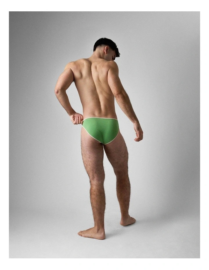 Flaunt Bikini Brief in Matcha image 6