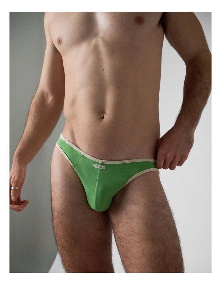 Flaunt Bikini Brief in Matcha image 7
