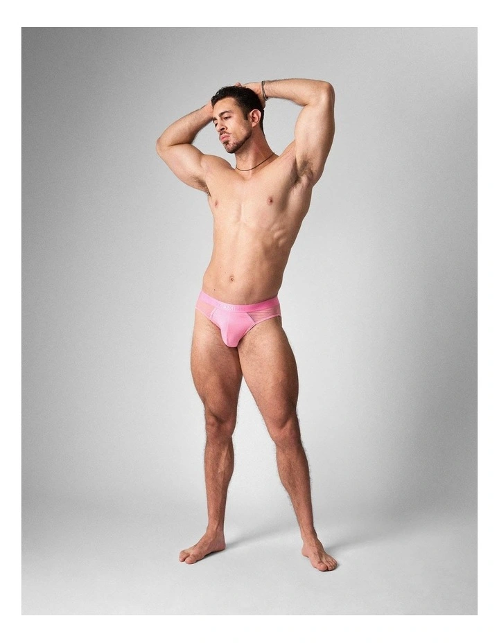 Score Sheer Slim Brief in Blush image 2
