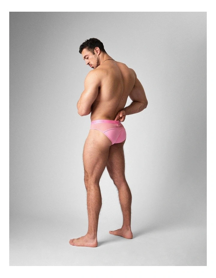 Score Sheer Slim Brief in Blush image 3