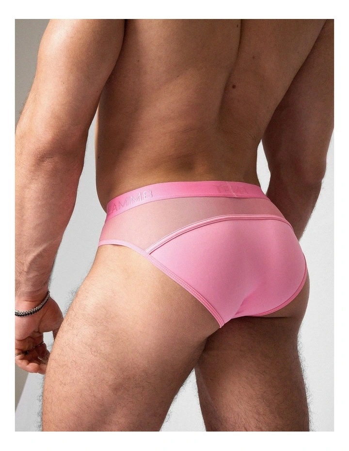 Score Sheer Slim Brief in Blush image 6