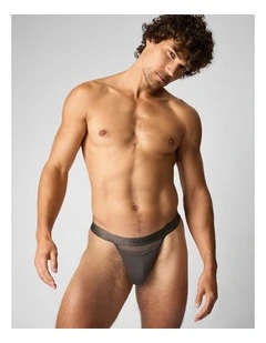 Score Sheer Sports Brief in Pewter