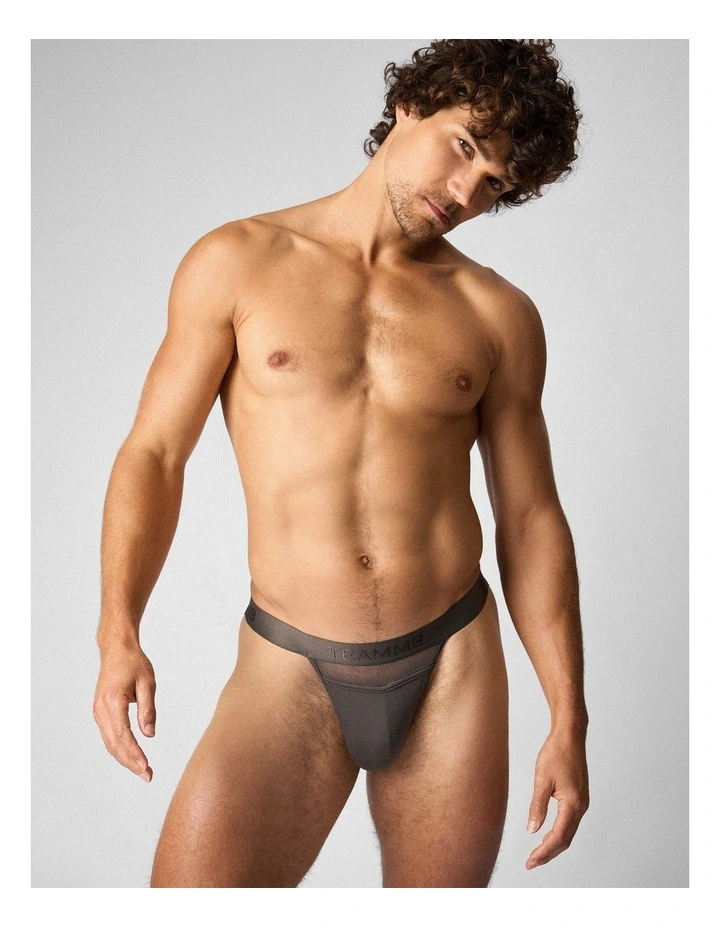 Score Sheer Sports Brief in Pewter image 1