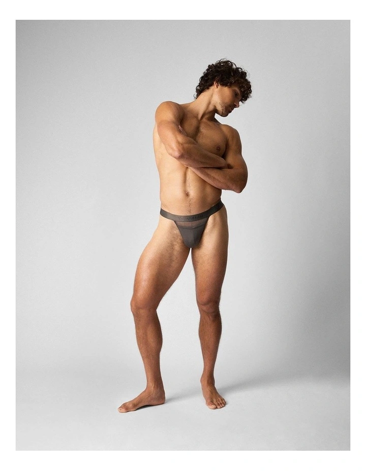 Score Sheer Sports Brief in Pewter image 2