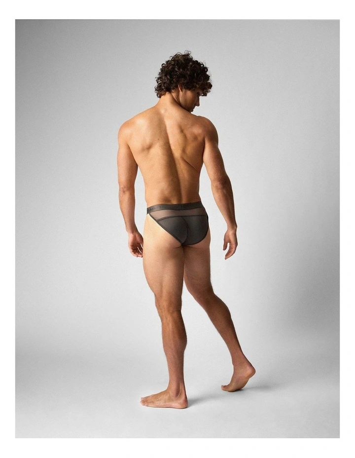 Score Sheer Sports Brief in Pewter image 3