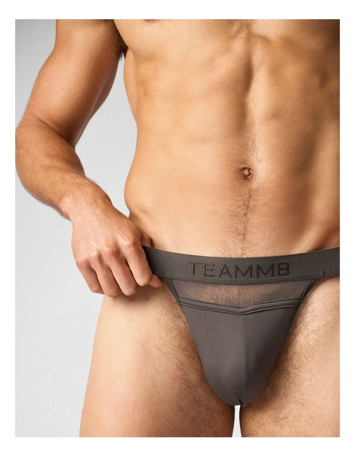 Score Sheer Sports Brief in Pewter image 4