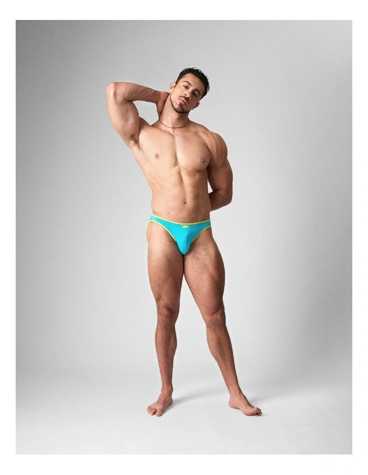 Flaunt Bikini Brief in Aqua image 2