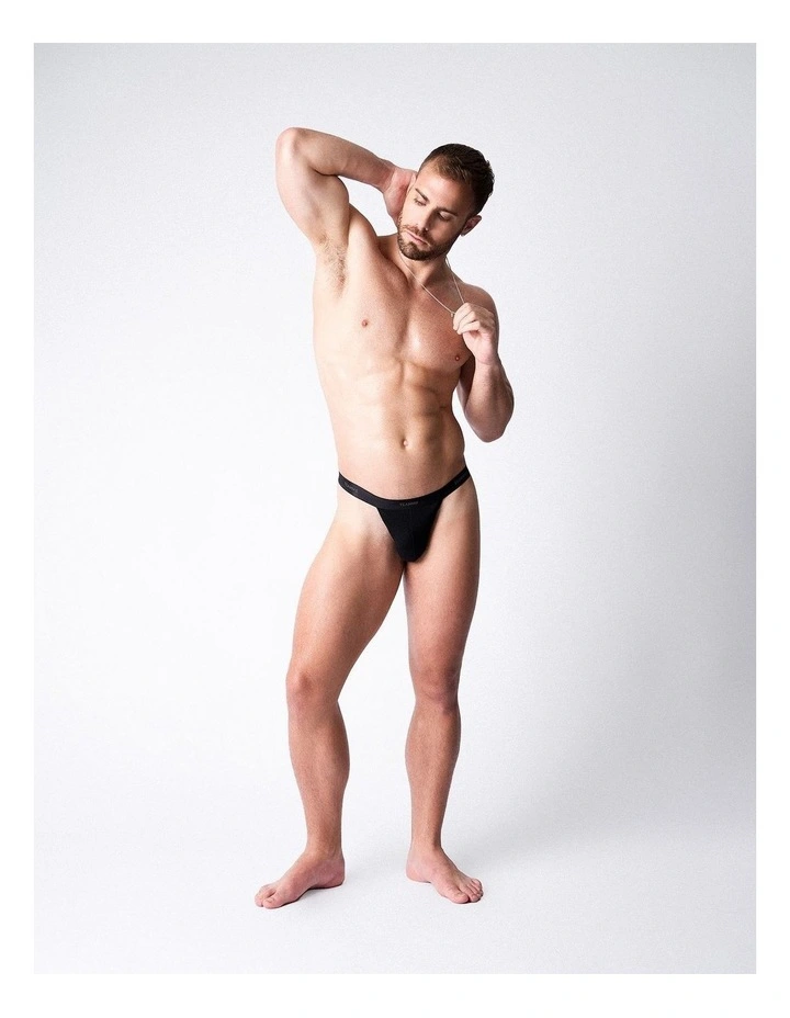 Team Cotton Micro Thong in Onyx image 2
