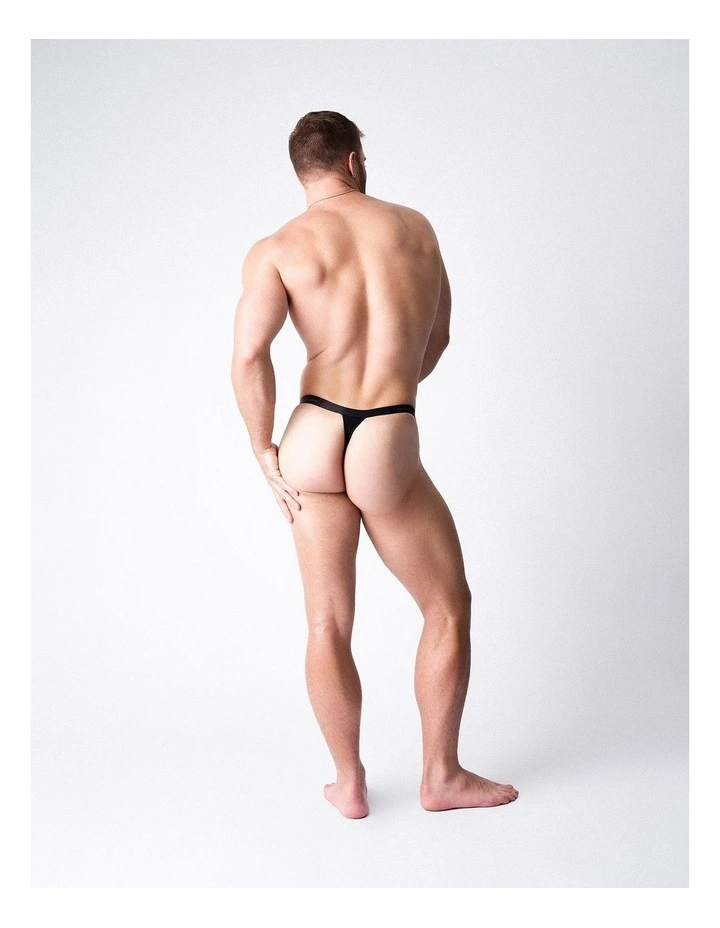 Team Cotton Micro Thong in Onyx image 3