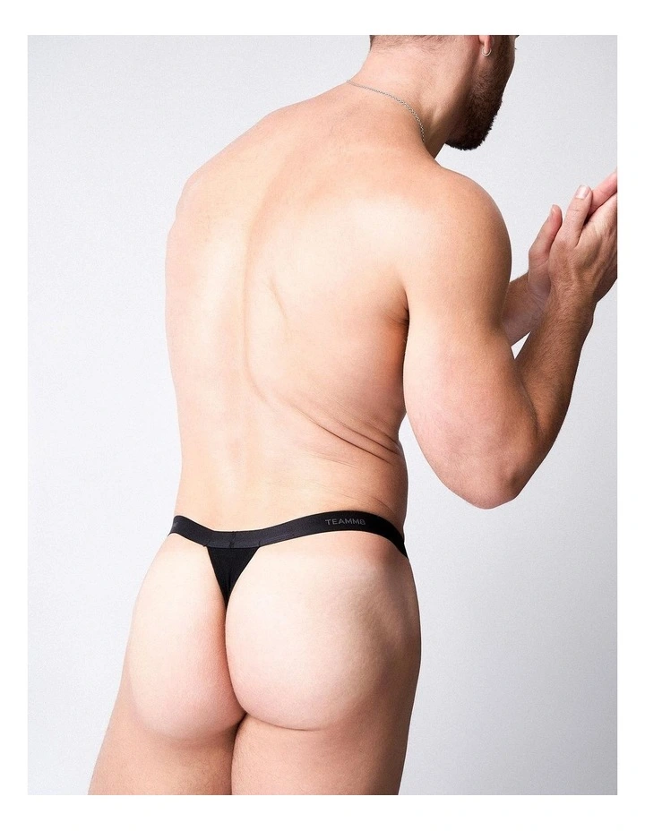 Team Cotton Micro Thong in Onyx image 4
