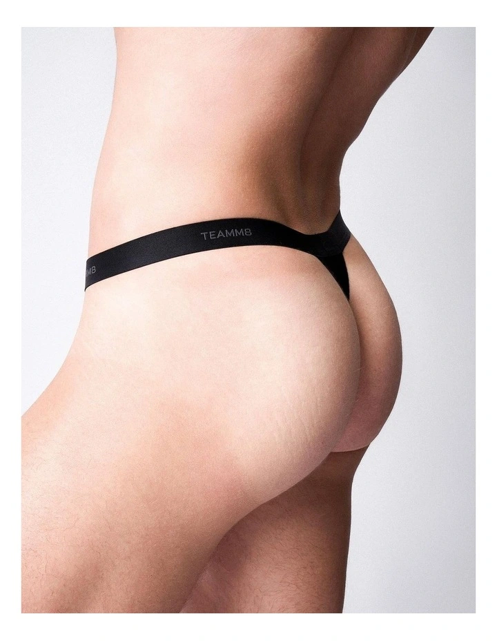 Team Cotton Micro Thong in Onyx image 5