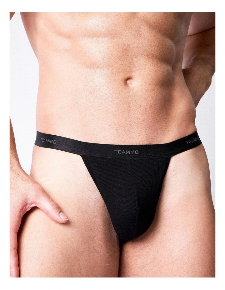 Team Cotton Micro Thong in Onyx image 6