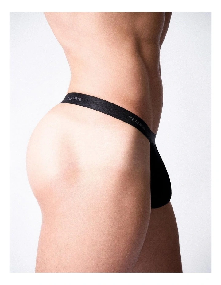 Team Cotton Micro Thong in Onyx image 7