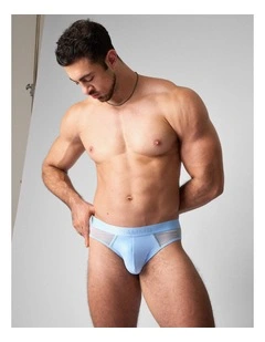 Score Sheer Slim Brief in Arctic Blue
