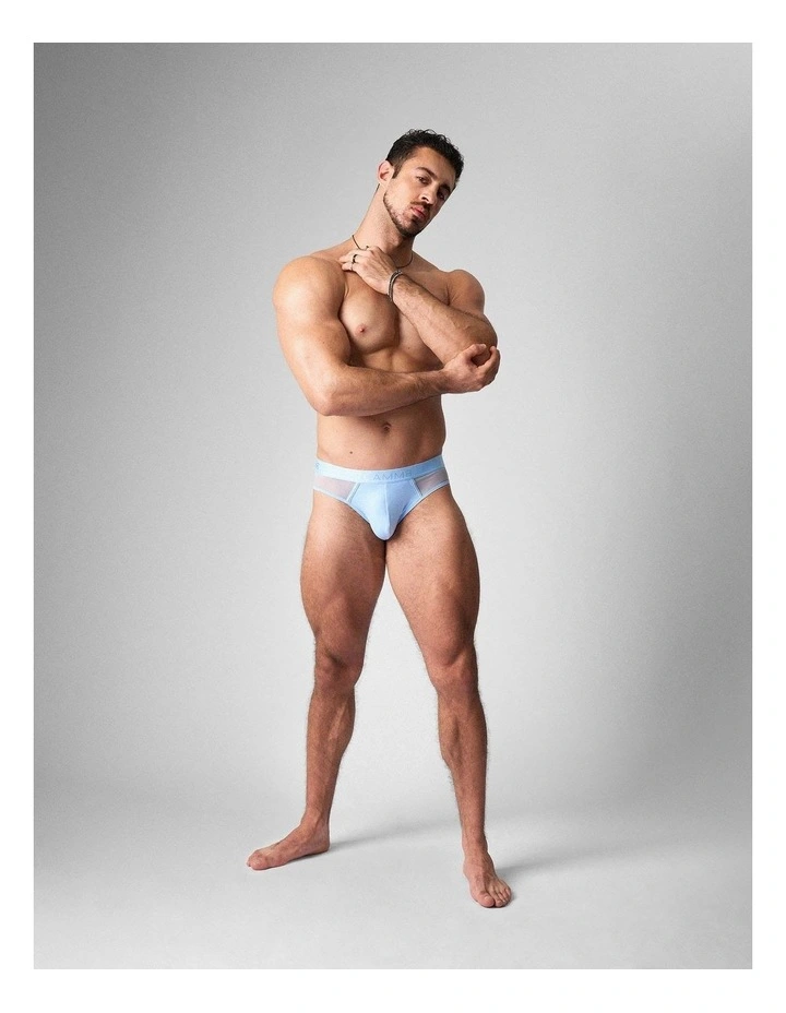 Score Sheer Slim Brief in Arctic Blue image 6