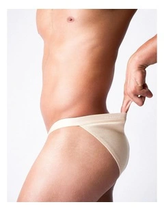 Team Cotton Micro Brief in Ecru